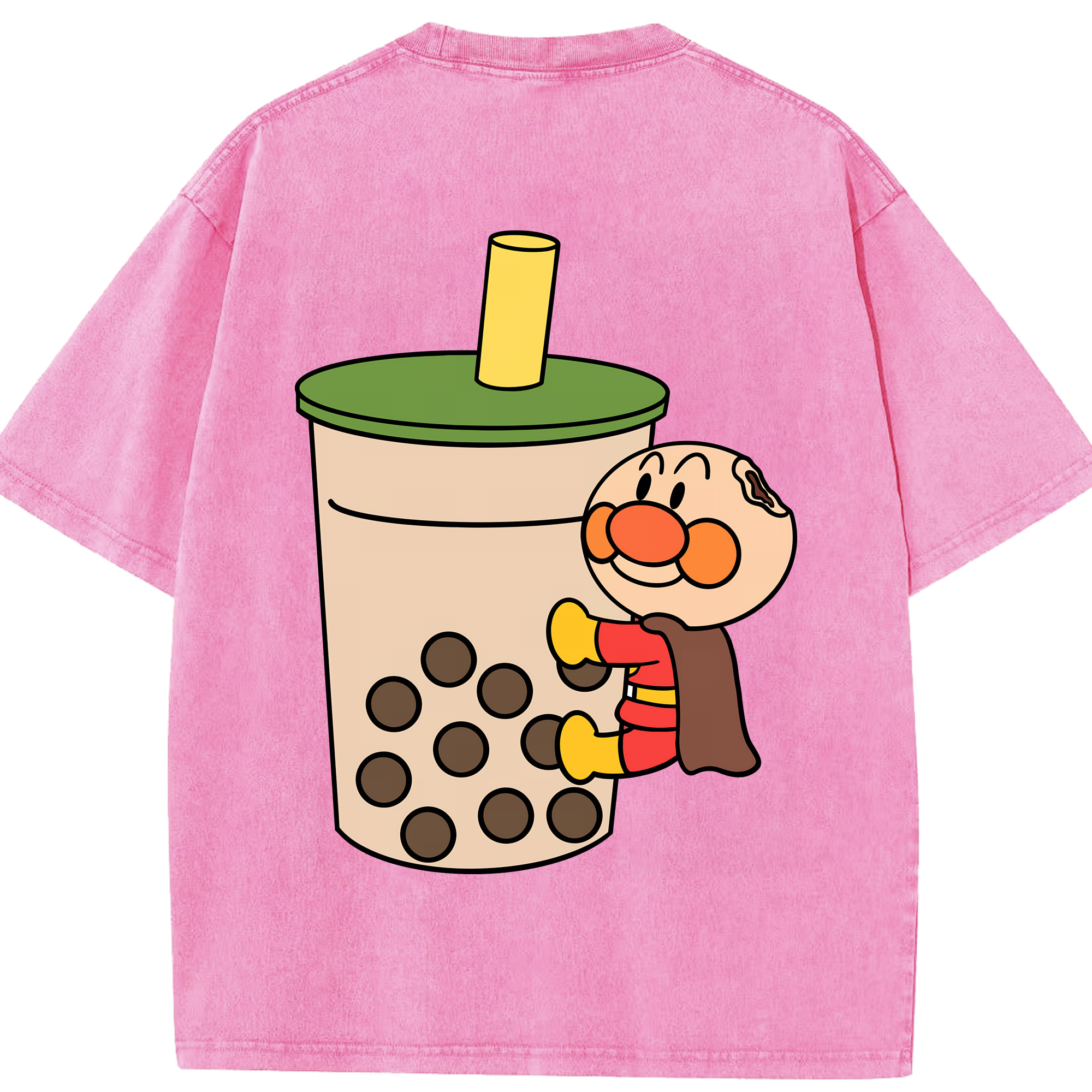 （画像用） アンパンマン Anpanman 綿100% ヴィンテージ風 半袖Tシャツ（背面プリント）